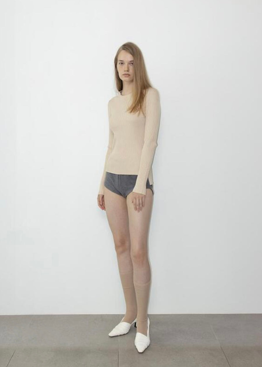 LEHA | Bex Butter Ribbed Knit (Light Beige)