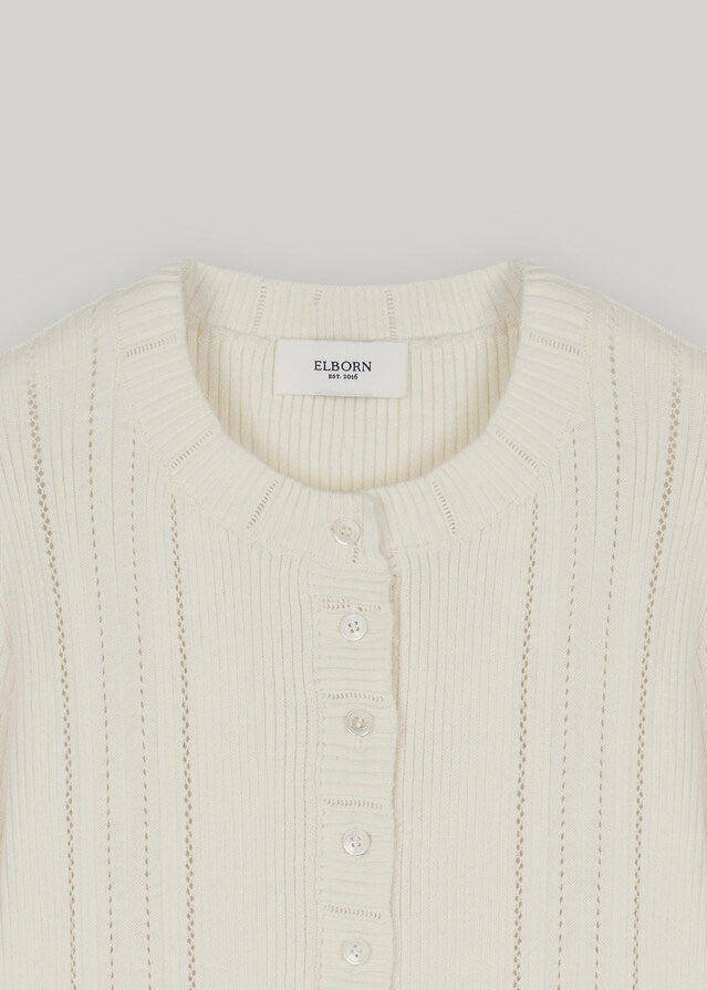 Elborn | Sage Knit Cardigan (Ivory)