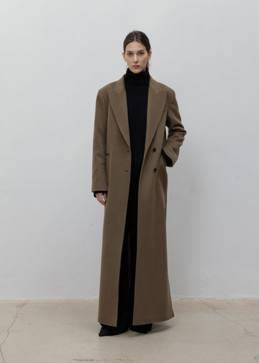 LEHA |  Colmar Wool - Cashmere Blended Coat (Brown) Expected ship to 12/12/2025