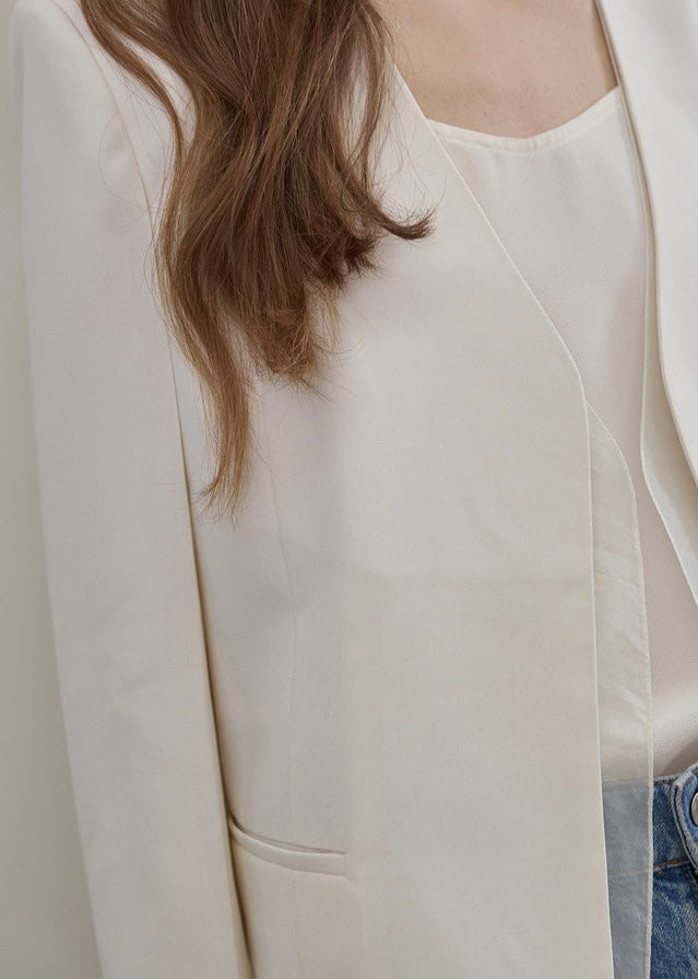 ELBORN | Brace Layered Wool Jacket (Ivory)