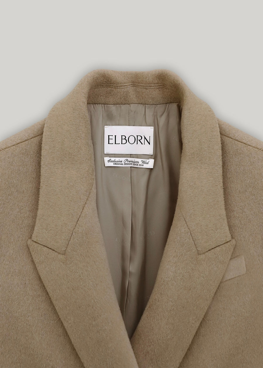 ELBORN | Gioia Wool Cashmere Coat (Beige) Expected ship to 12/12/2025