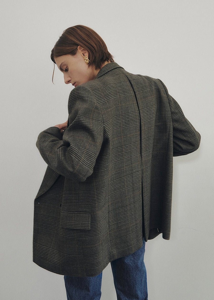 ELBORN | [LIMITED] Eden Wool Double Jacket (Check)