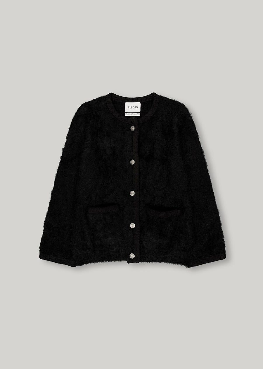 Elborn | Mond Mohair Knit Jacket (Black)
