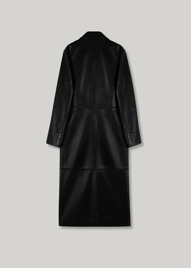 ELBORN | Kye Leather Long Jacket (Black)
