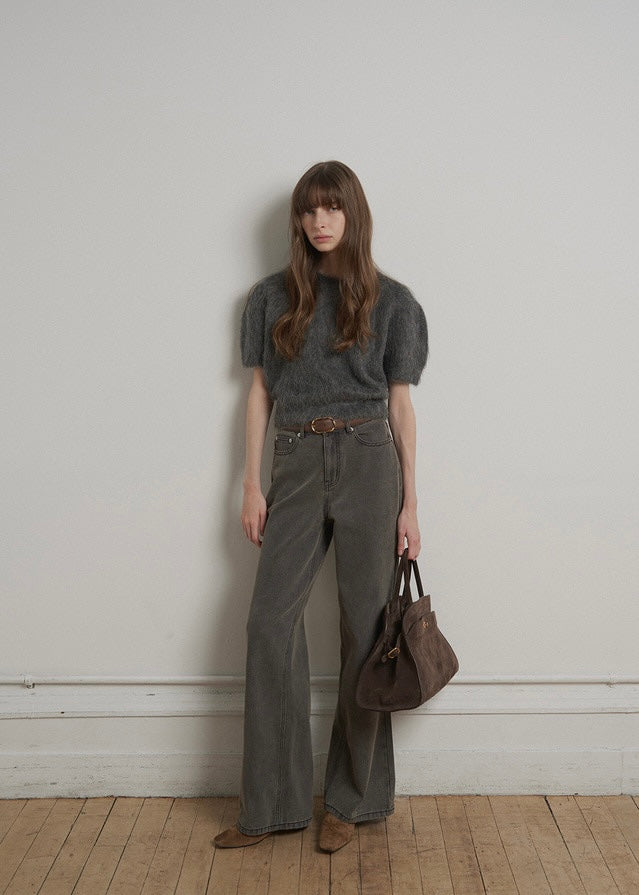 ELBORN | Nova Alpaca Knit Top (Charcoal)