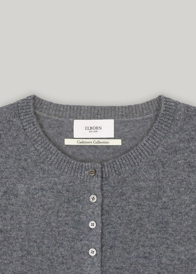 [2ND] ELBORN | Harvey Cashmere Silk Cardigan (Grey)