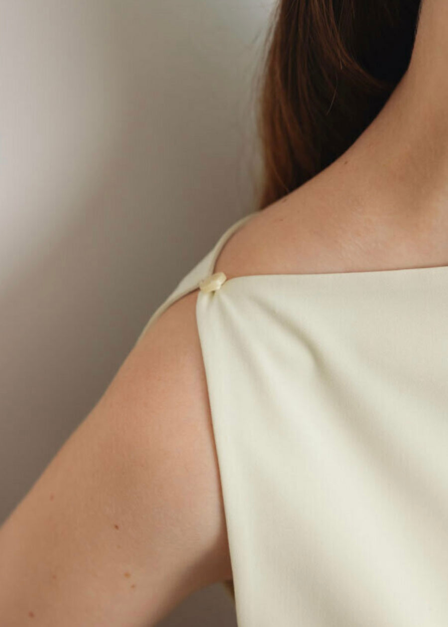 LEHA |  Rony Draped  Crepe Top (2 Colors) Expected ship to 06/27/2025