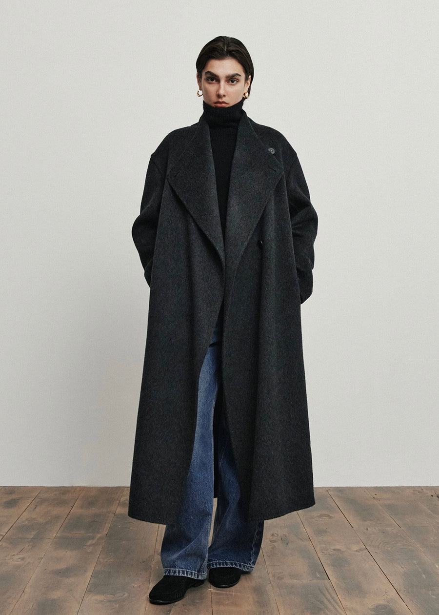 ELBORN | Tate Cashmere Hand-made Coat(Charcoal)
