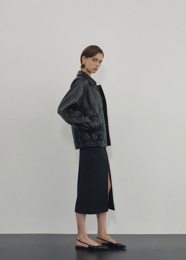 2ND ELBORN | Lumen Leather Jacket (Black) Expected ship to 09/12/2025