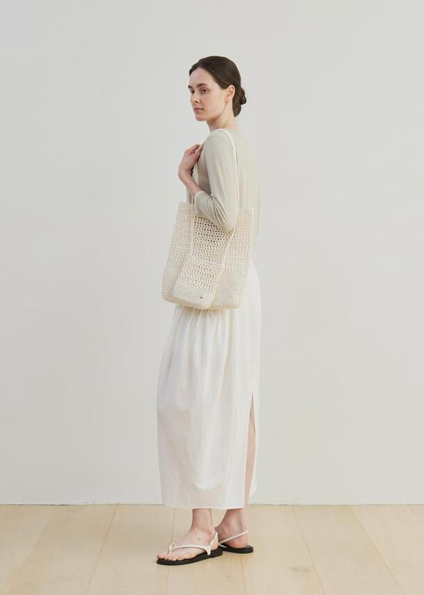 MOIA  | Shirring Cocoon Skirt (Ivory)