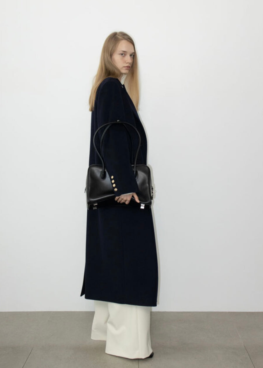 LEHA | Fonte Wool-Cashemere Blended Coat (Dark Navy)