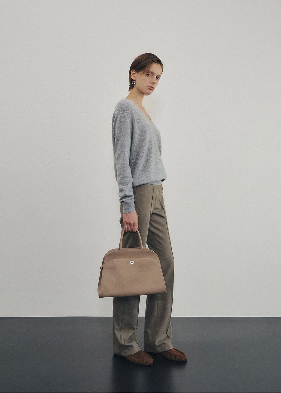 ELBORN | Ravi Boots Cuts Slacks (Sand Beige)
