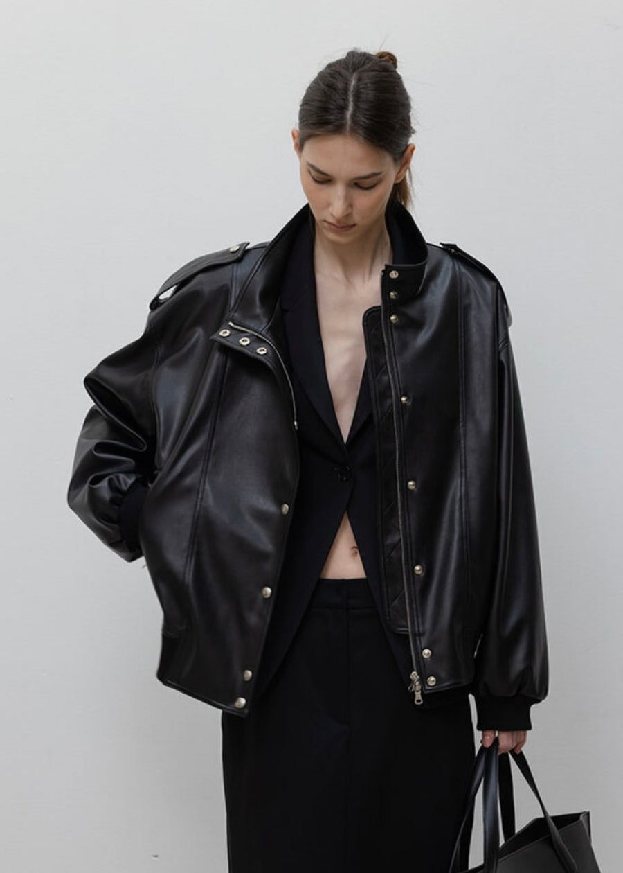 LEHA | Pace Vegan Leather Jacket (Black)