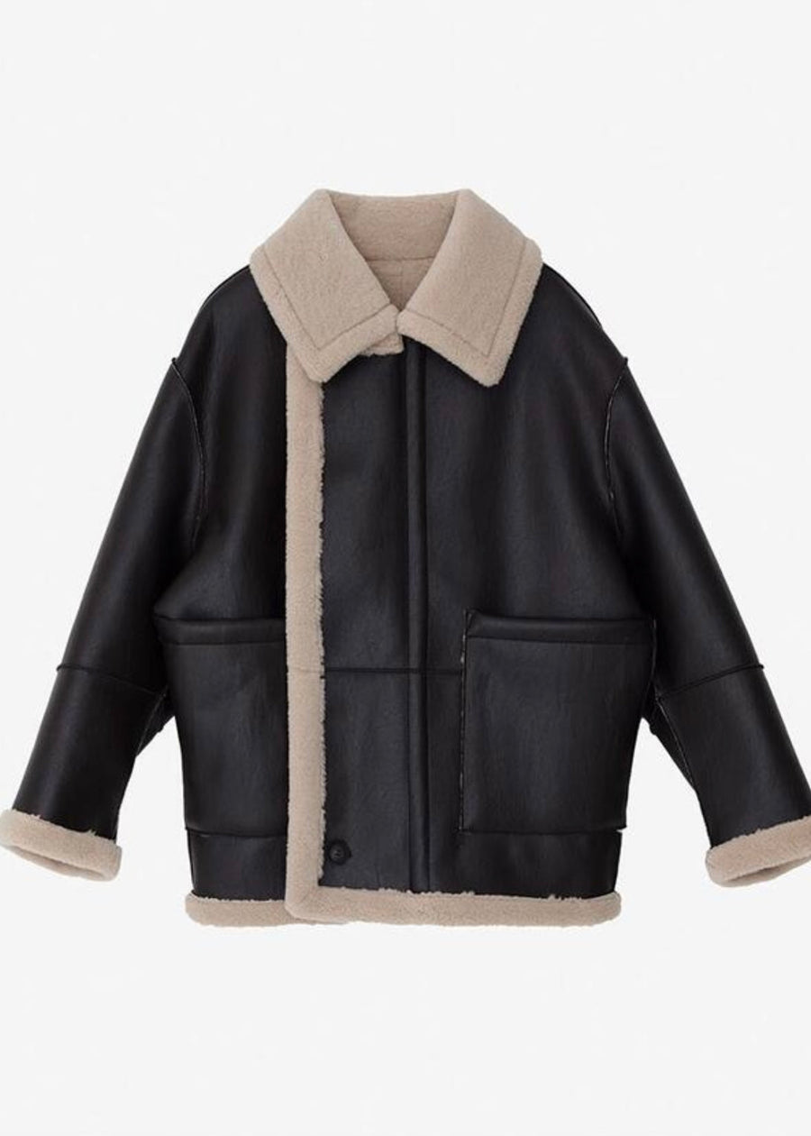 [PRE-ORDER] LEHA | Rosewood Reversible Shearling Jacket (Brown)