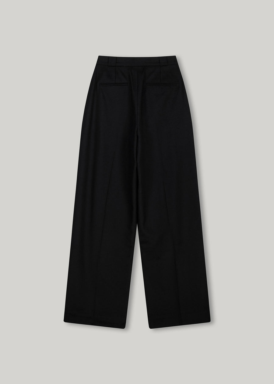 ELBORN | [LIMITED] Dearnley Wide Slacks (Black)