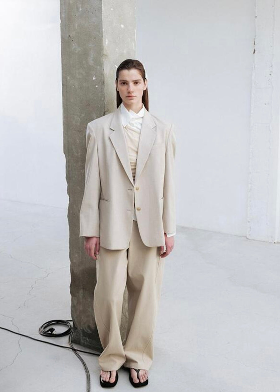 LEHA | Dover Oversized Wool-Blend Jacket (Oatmeal)