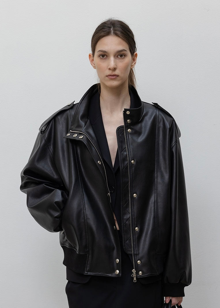 LEHA | Pace Vegan Leather Jacket (Black)