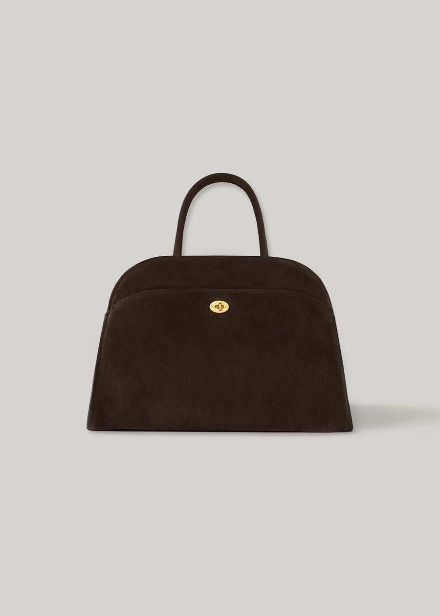 [4TH] ELBORN | Momet Leather Tote Bag (Brown Suede) Expected ship to 06/06/2025