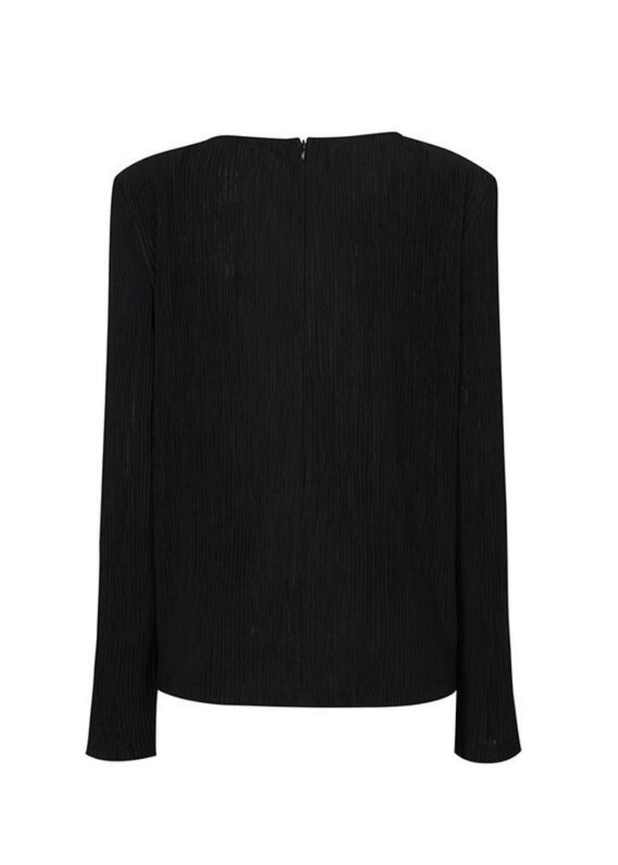 LEHA | Paige Power Shoulder Pleats Top (2 Colors)