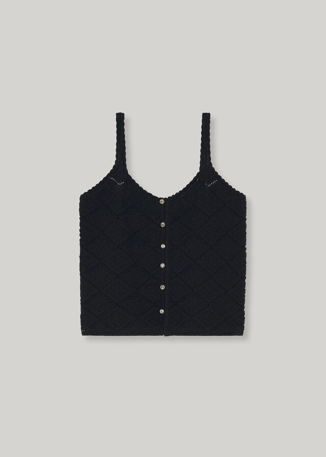 Elborn | Arden Crochet Knit Sleeveless (2 Colors) Expected ship to 05/09/2025