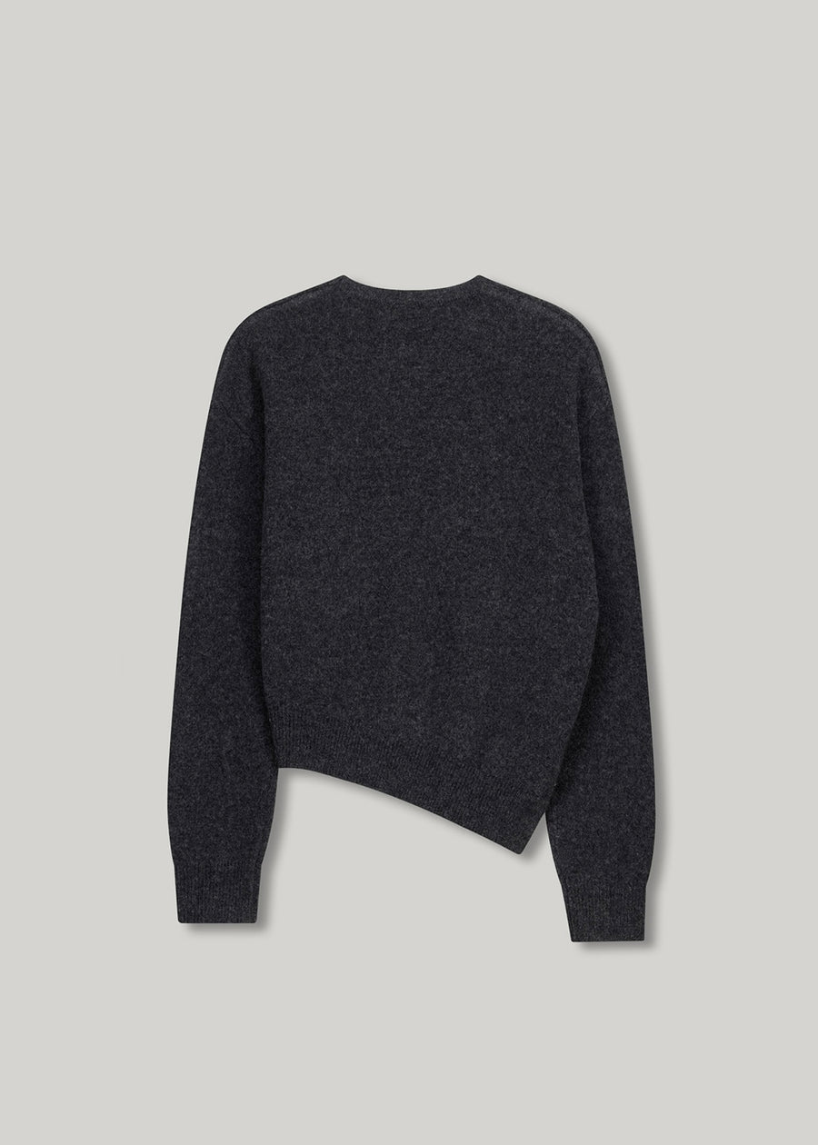 ELBORN | Aube Muffler Wool Knit Set-up (Charcoal)