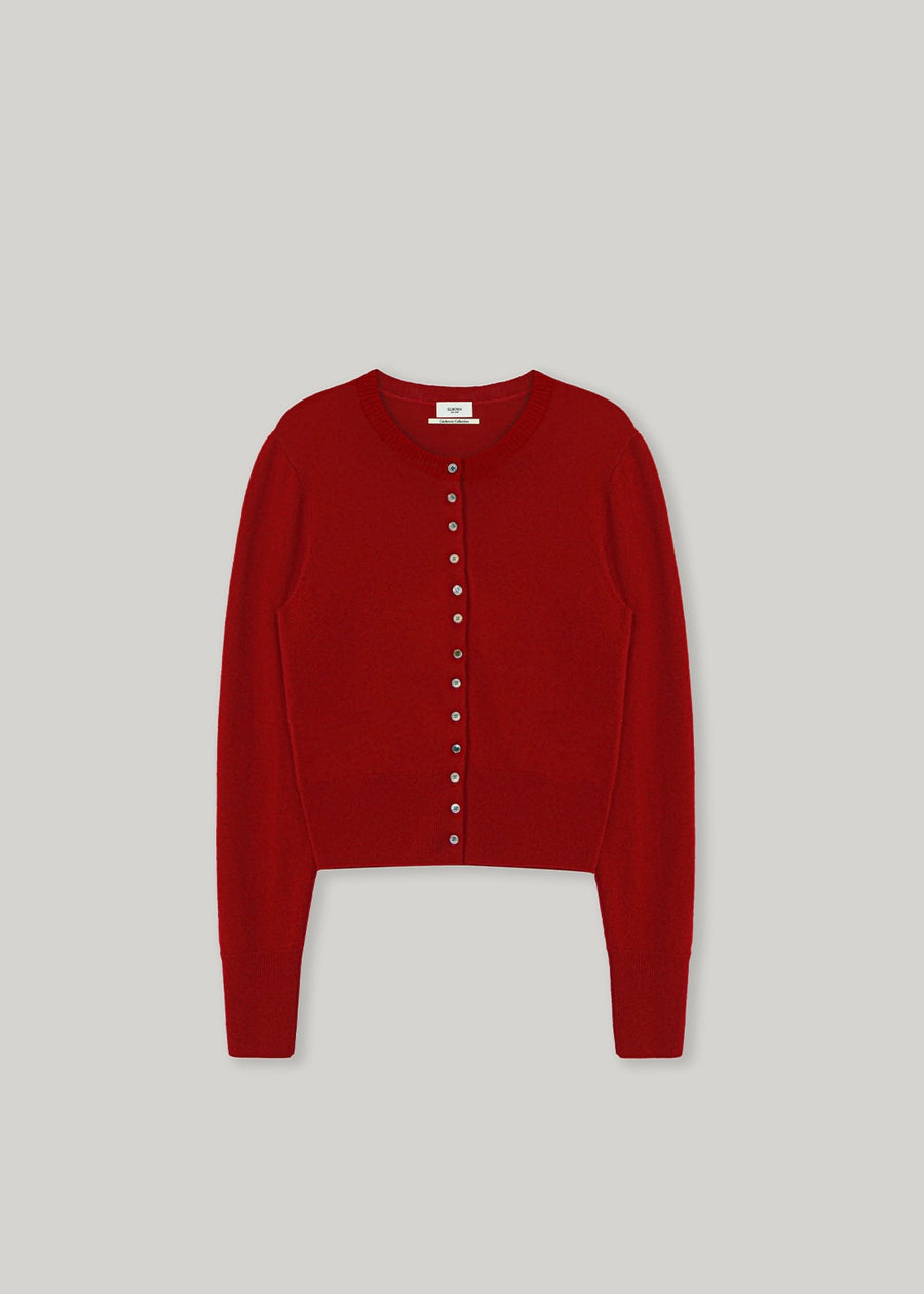 ELBORN | Harvey Cashmere Silk Cardigan (Red)