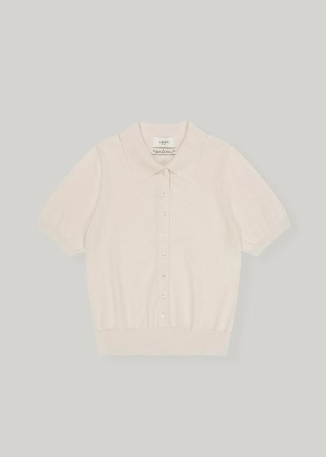 Elborn | Darby Silk Collar Knit (Cream)