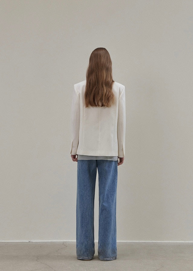 ELBORN | Brace Layered Wool Jacket (Ivory)