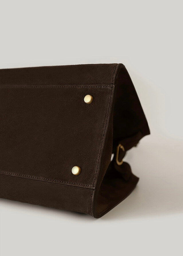 [4TH] ELBORN | Momet Leather Tote Bag (Brown Suede) Expected ship to 06/06/2025