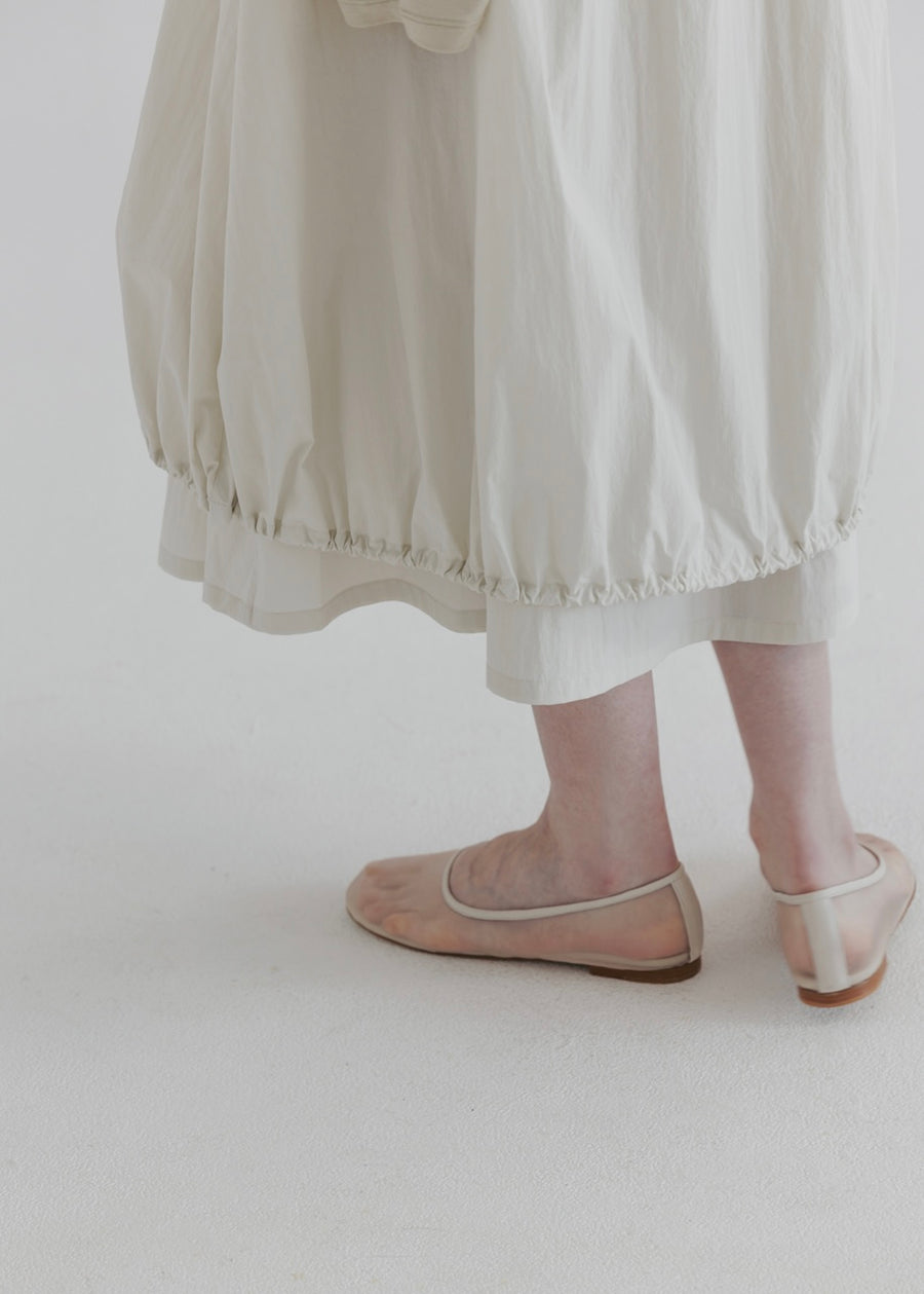 MOIA | String Double Skirt (Ecru)
