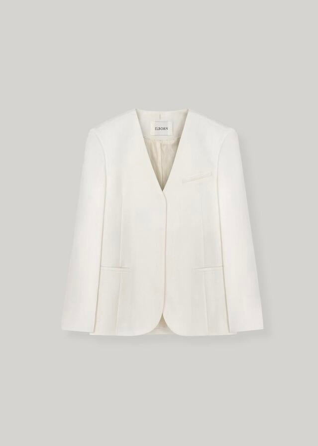 ELBORN | Brace Layered Wool Jacket (Ivory)
