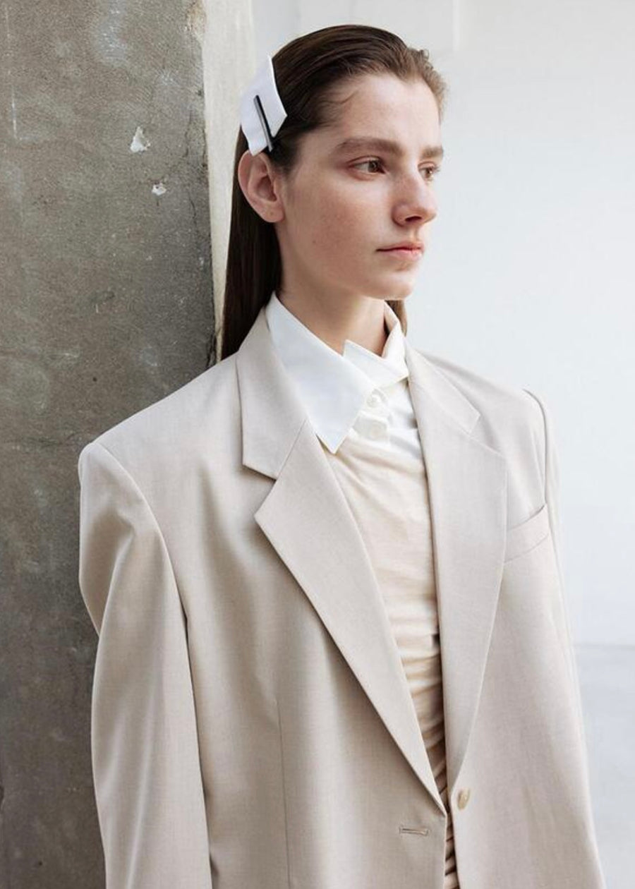 LEHA | Dover Oversized Wool-Blend Jacket (Oatmeal)
