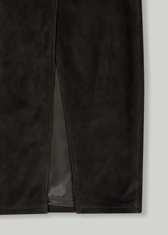 ELBORN | Lavina Suede Skirt (Brown) Expected ship to 09/12/2025