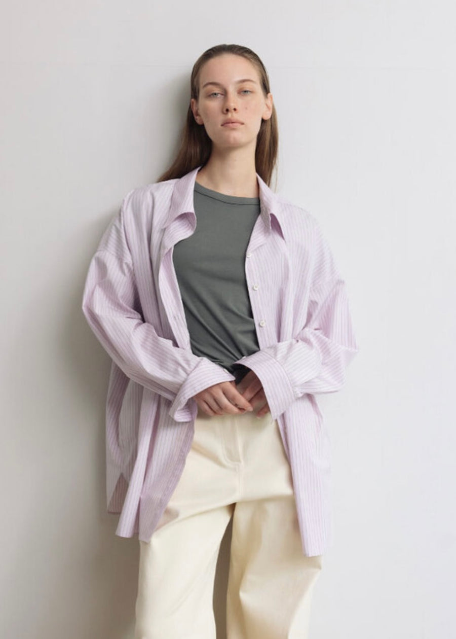 LEHA |  Cloit Oversized Shirts (Pink khaki)