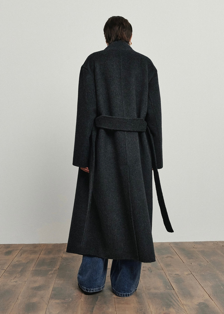 ELBORN | Tate Cashmere Hand-made Coat(Charcoal)