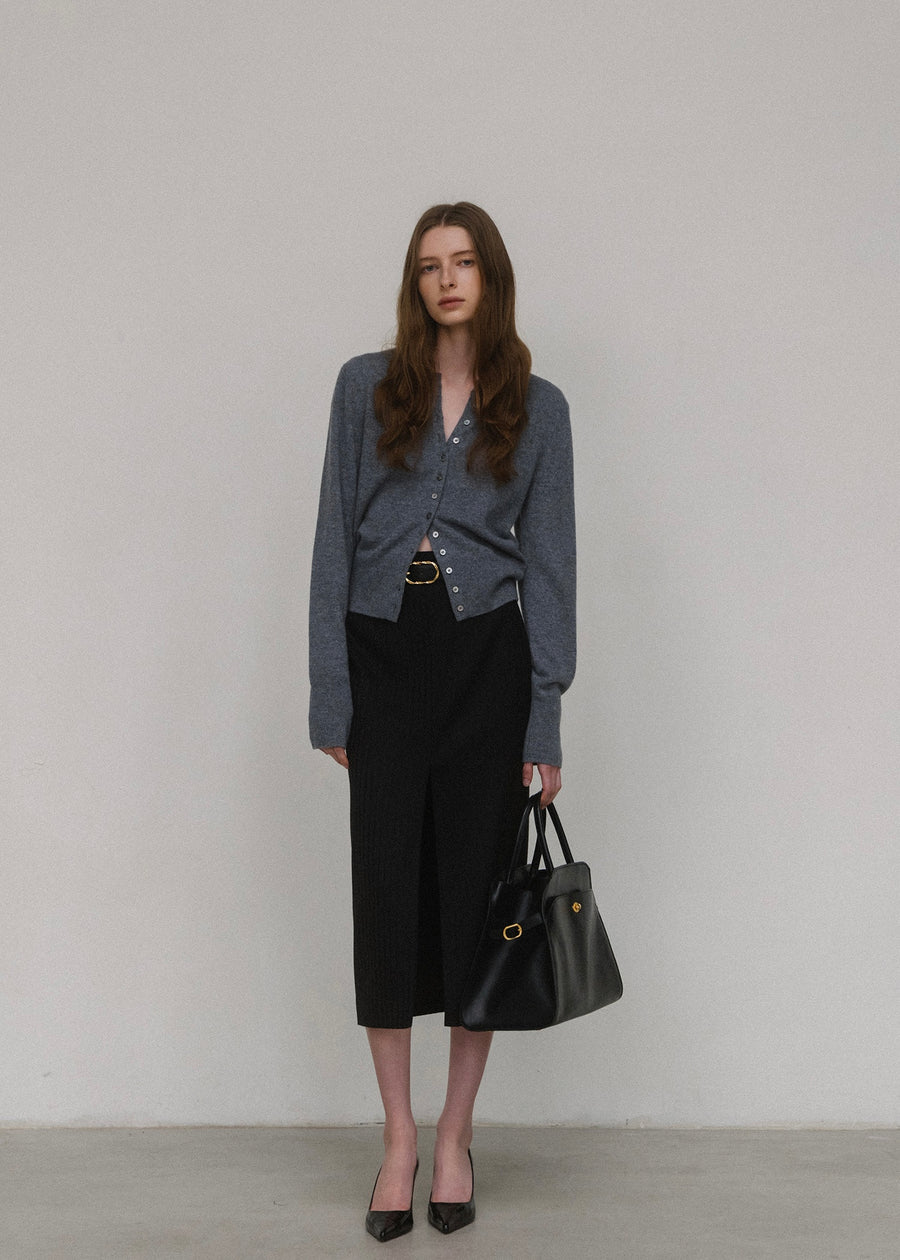 [2ND] ELBORN | Harvey Cashmere Silk Cardigan (Grey)