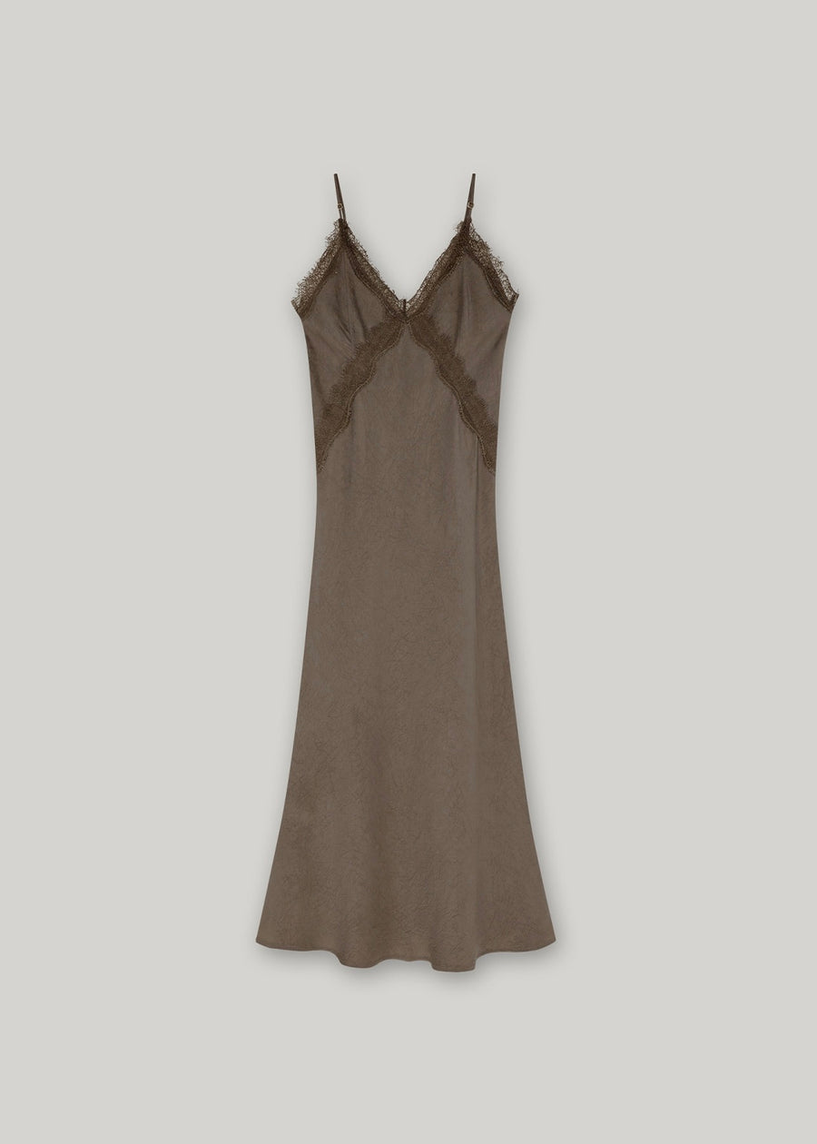 [2ND Re-Order] ELBORN | Elia Lace Dress (Khaki) Expected ship to 10/31 /2025
