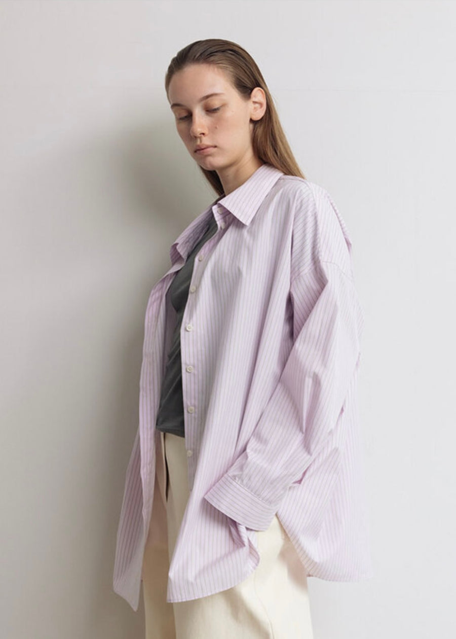 LEHA |  Cloit Oversized Shirts (Pink khaki)