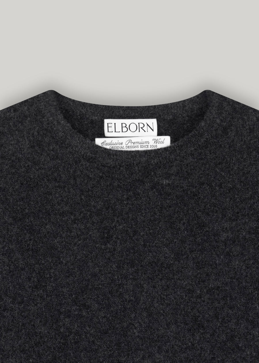 ELBORN | Aube Muffler Wool Knit Set-up (Charcoal)