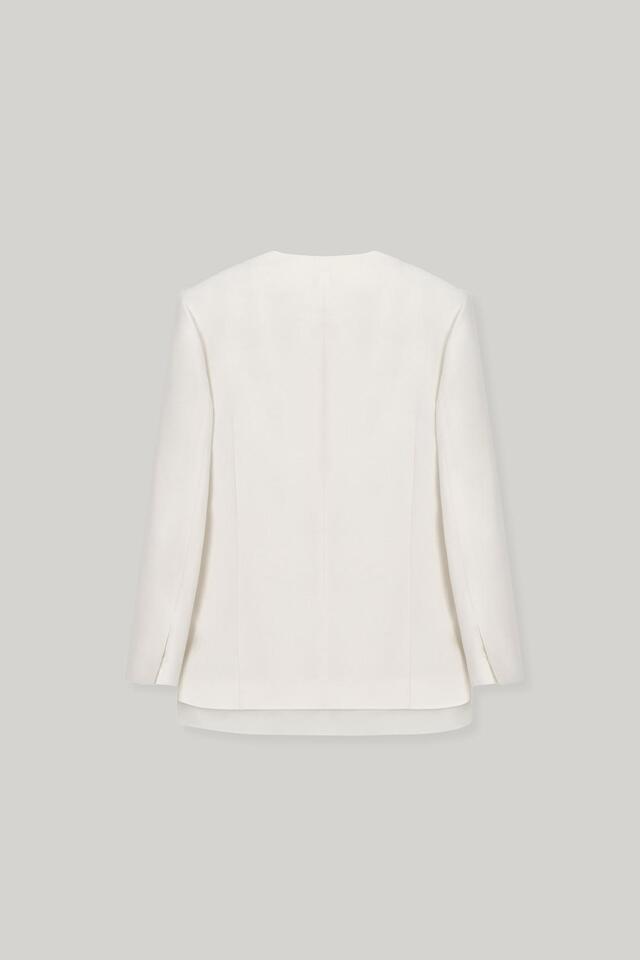 ELBORN | Brace Layered Wool Jacket (Ivory)