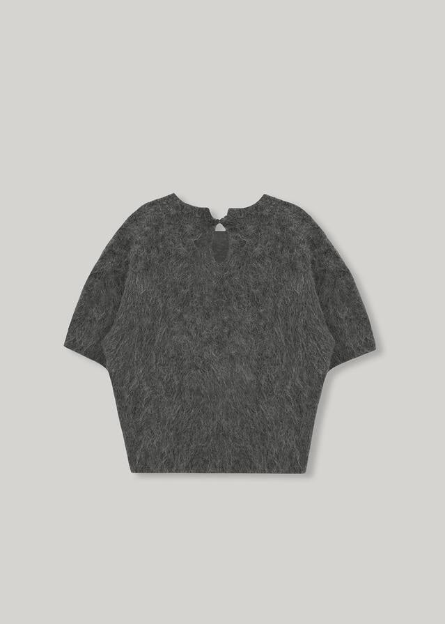 ELBORN | Nova Alpaca Knit Top (Charcoal)