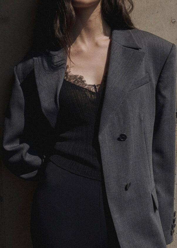 ELBORN | Marly Wool Single Jacket (Charcoal)