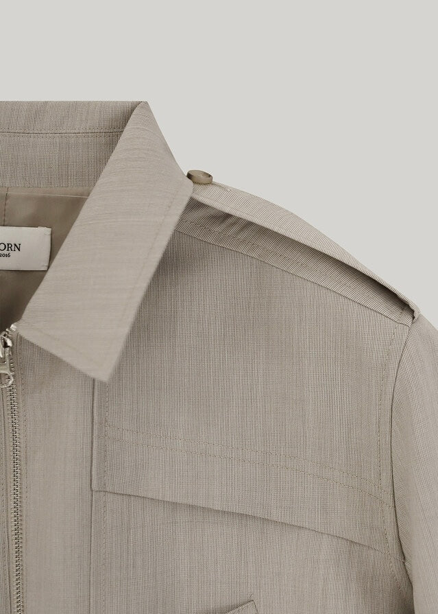 ELBORN | Gannet Wool Bomber Jacket (Beige)