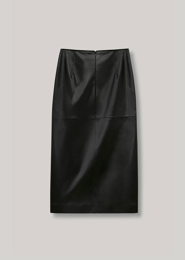 Pre-Order ELBORN | Lavina Vegan leather Skirt (Black)