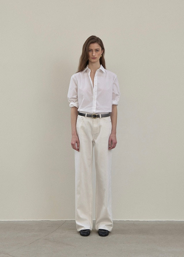 Elborn | Henri Cotton Silk Shirt (White)