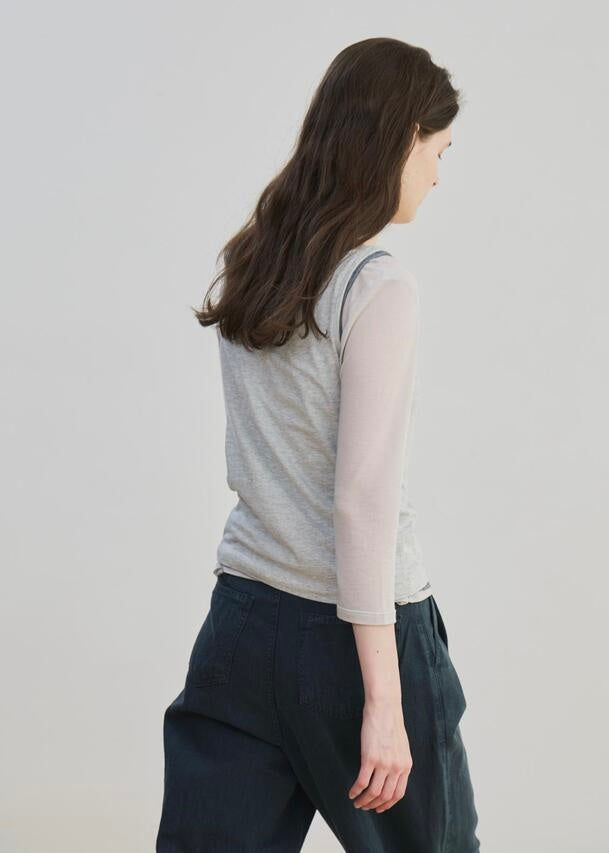 MOIA | Tencel T-shirt (Light gray) Expected ship to 06/20/2025