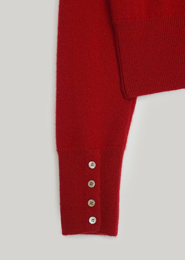 ELBORN | Harvey Cashmere Silk Cardigan (Red)