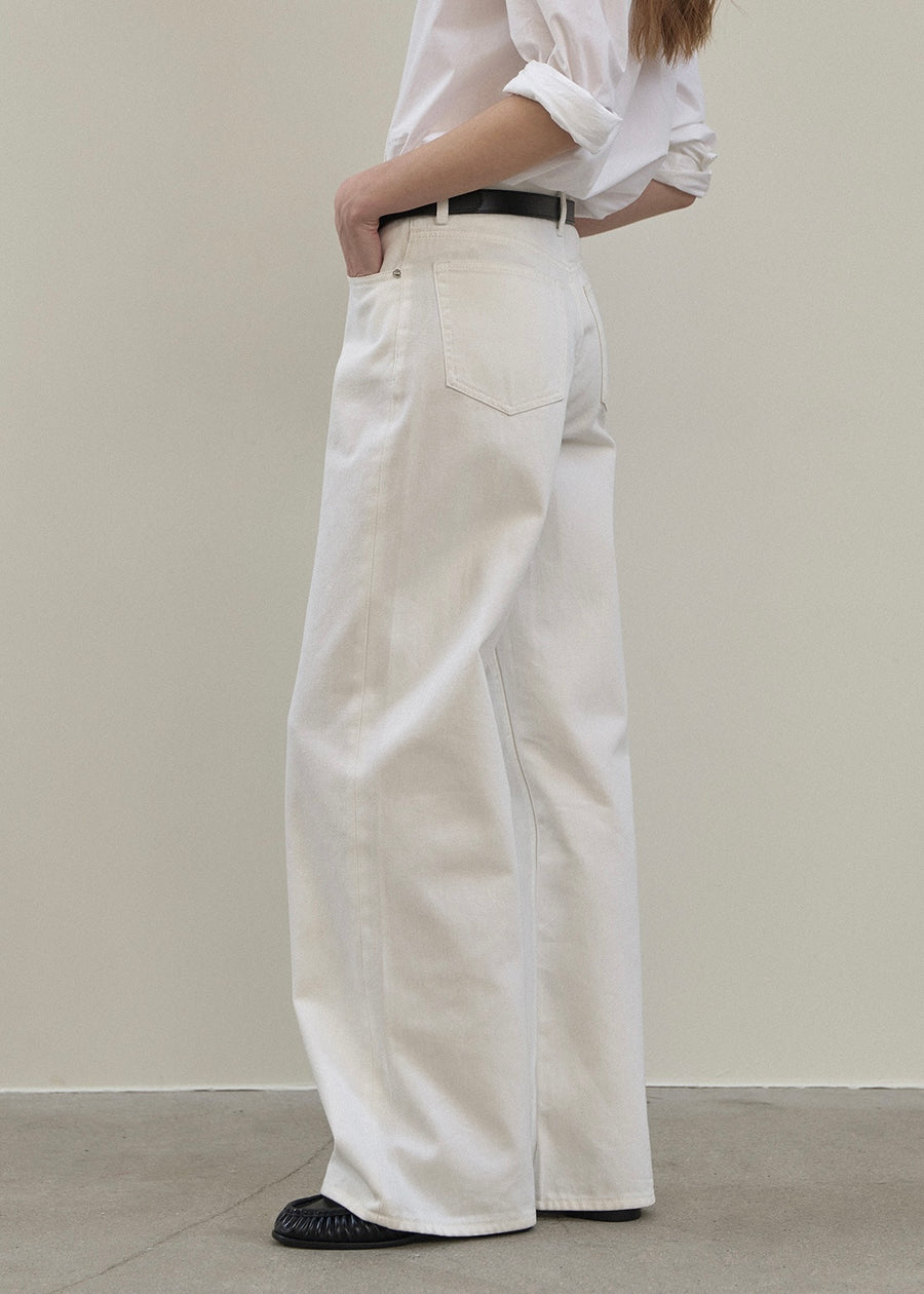 [2nd] ELBORN | Apollo Wide Denim Pants (White) Expected ship to 05/16/2025)