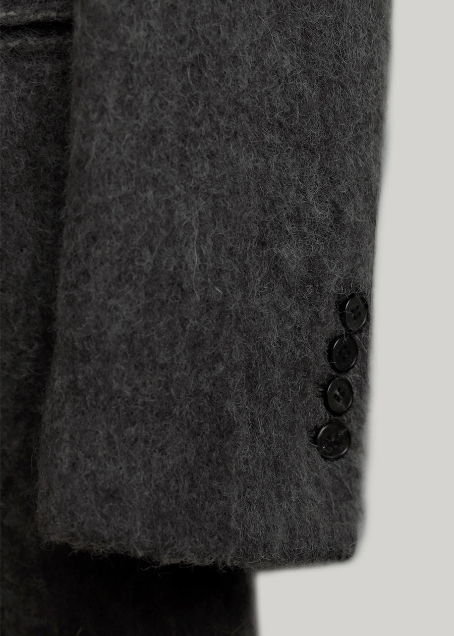 ELBORN | Auden Alpaca Half Coat (Charcoal)
