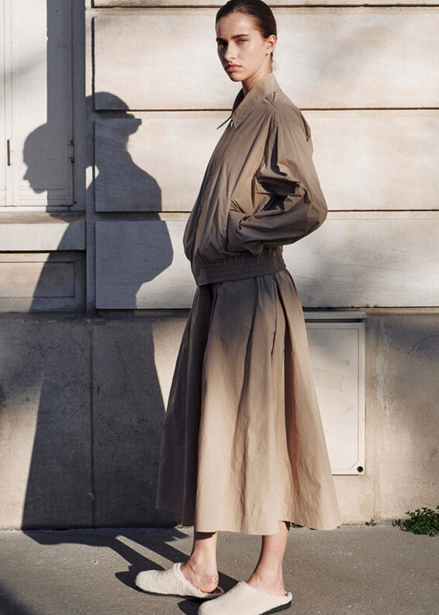 LEHA | Emily Nylon Skirt (Beige)